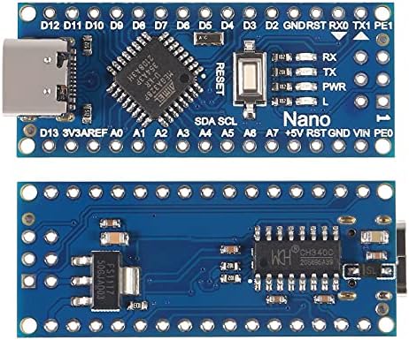 ACEIRMC 3PCS TIP-C USB CH340 5V 16MHz pentru Nano 3.0 ATMEGA328P Placă de control compatibilă pentru Arduino Nano CH340 Driver