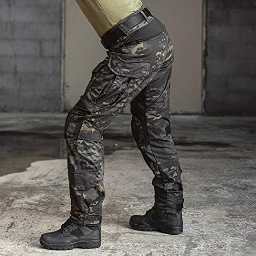 Idogear G3 Pantaloni de luptă Pantaloni multicam cu tampoane pentru genunchi pentru bărbați Pant tactic Mulitple Pocket Buzunar