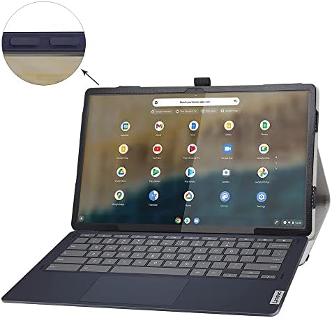 Bige pentru Lenovo Ideapad Duet 5 Chromebook 13.3 Case, PU PIELE FOLIO COPER 2-FOLDING STAND PENTRU LENOVO IIDEPAD DUET 5 Chromebook