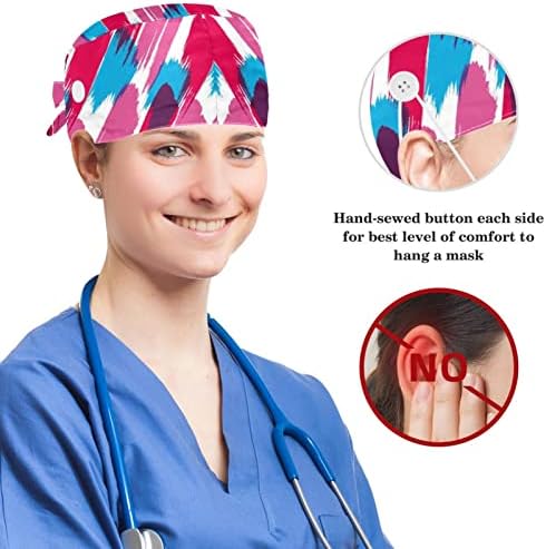 Capace chirurgicale reglabile Asistentă medicală, șapcă de lucru cu inele de păr cu arc pentru femei, rafturi pentru cărți