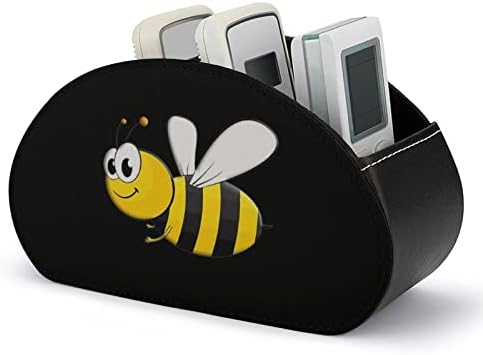 Cartoon Bee imprimate Tv Remote Organizator Box control titularii PU piele 5 compartimente depozitare Container