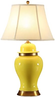 NHUNI Simple American de masă ceramică Lampă galbenă Hotel Living pentru dormitor LAMPA LAMPA LAMPĂ