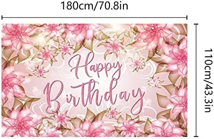 HOTIYOK 30th 40th Birthday decoratiuni pentru femei Happy Birthday Backdrive Banner roz Romantic Roses Party Decoratiuni mari