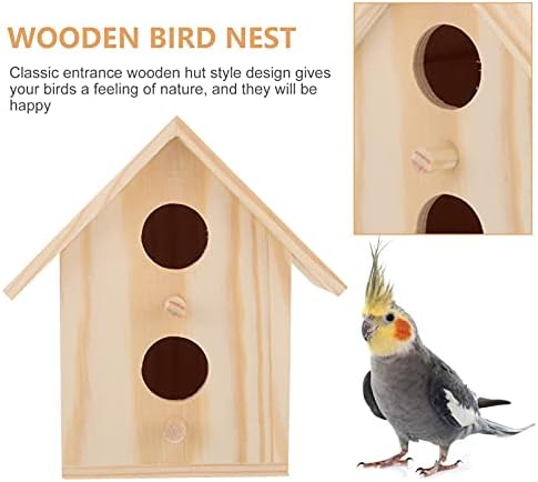Happyyami din lemn colibri de lemn 2pcs DIY Bird House Kit pentru copii Case de păsări din lemn neterminat pentru copii pentru
