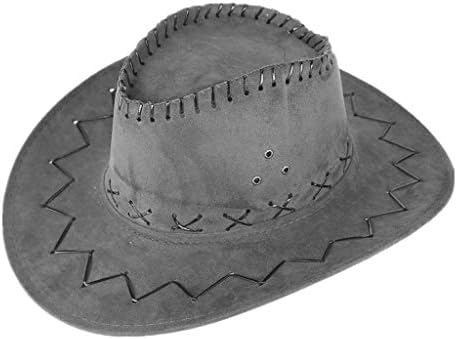 Pălărie de Cowboy de Vest Unisex pălărie mongolă pentru bărbați, Umbrelă de soare reglabilă pentru pășuni UPF 50 + și pălării