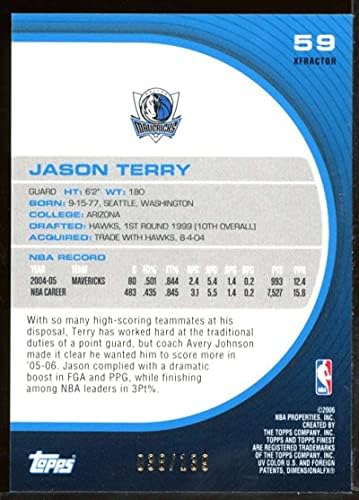 Jason Terry Card 2005-06 Finest X-Fractors Red 59