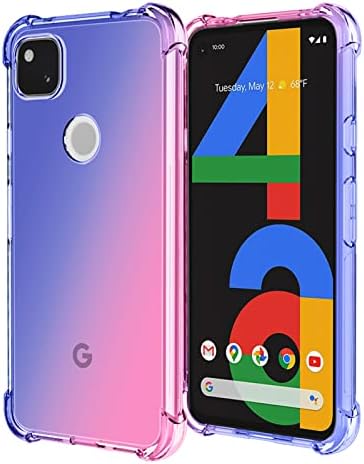 Oeurvqo pentru Pixel 4A Case Google 4A Case [nu se potrivesc 4A 5G] Clear Gradient drăguț design colorat Telefon subțire Telefon