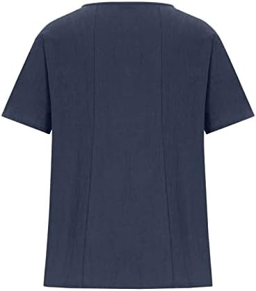 Tricouri pentru femei vara Casual Bumbac lenjerie tunica Topuri Plus Dimensiune florale imprimate drăguț Tees Vrac se potrivi Bluze