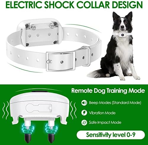 PEKET 2 în 1 gard pentru câini wireless și guler de antrenament la distanță, sistem de izolare pentru animale de companie cu