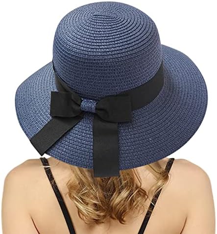 Pălării de paie de protecție solară de vară pentru femei pălărie de paie casual pălărie largă de pălării din brick
