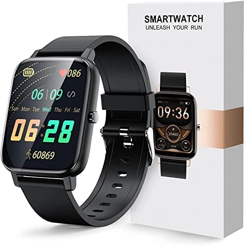 Soppy Smart Watch for Women Men, Fitness Tracker cu monitor de ritm cardiac, 1,7 inci cu ecran tactil complet Doamne Smart