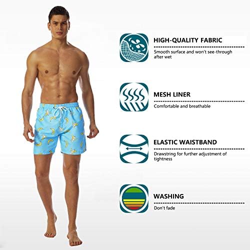 Silkworld Men's Swim Trunks Pantaloni scurți uscați cu buzunare