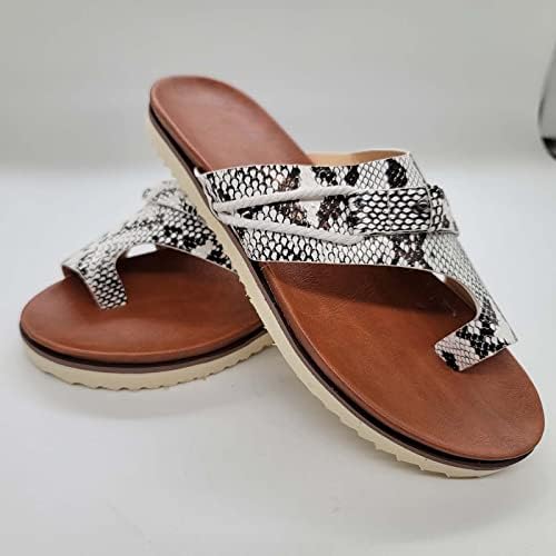 Rbculf 2023 papuci nou pentru femei pentru femei leopard tipărit pantofi de plajă alunecare pe pantofi flip -flop diapozitive