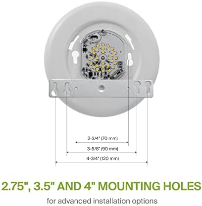 ASD 4 Inch Flush Mount plafon lumina, 5CCT 2700/3000/3500/4000/5000K, umed evaluat Dimmable LED Disc lumina, CRI 90, J-Box,