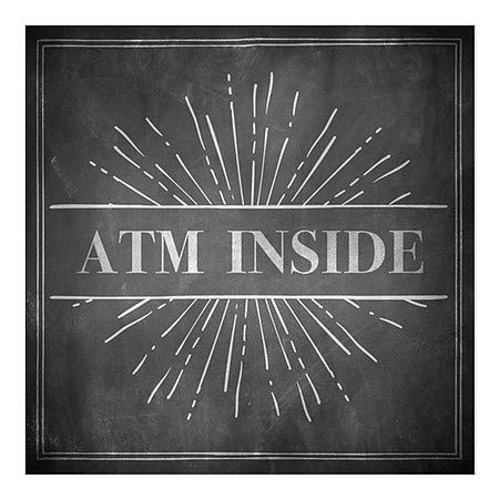 Cgsignlab | Fereastra „ATM Inside -Chalk Burst” Cling | 5 x5