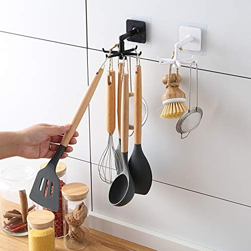 Cârlige de bucătărie autoadezivă pentru agățarea la 360 ° rotativă, impermeabilă utilitate cârlig de prosop de bucătărie Suport