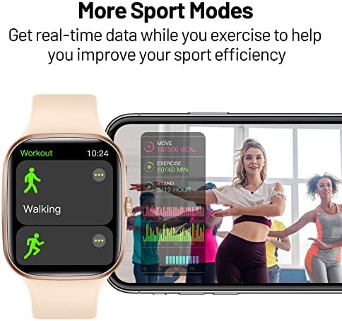 Azttkia Smart Watch, Fitness Tracker cu monitoare de tensiune arterială 24/7 și frecvență cardiacă, ceas de fitness cu IP68