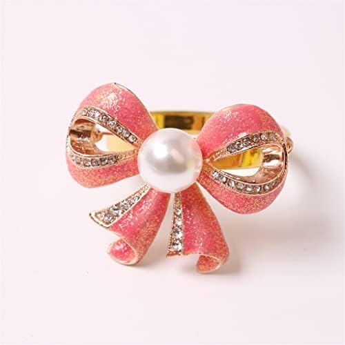 N/a 12 bucăți nunta perla roz arc șervețel inel de mese de masă model cameră dulci de șervețel cu șervețel catarama