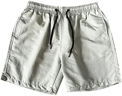 Pantaloni scurți sport pentru bărbați pantaloni scurți de vară cu șnur, cu talie elastică și buzunare, pantaloni scurți de