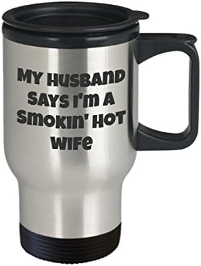 Dragă soție de călătorie - soțul spune că are o cană de cafea cu soție fierbinte, cu o soție fierbinte
