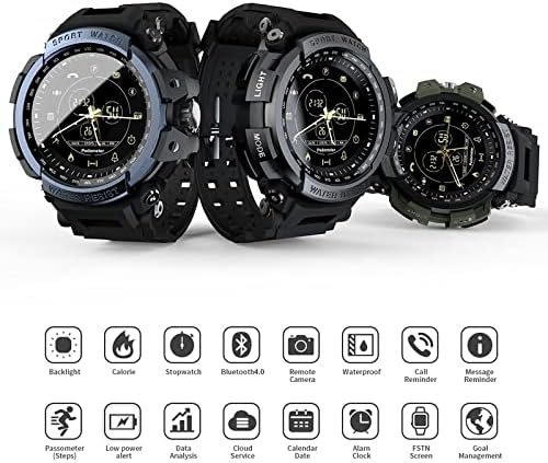 Oxsioeih Militar Smart Ceas pentru bărbați 5ATM cu apă impermeabilă Bluetooth Apel Memento Digital pentru bărbați Tactical