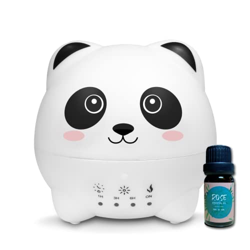 Simplu drăguț Panda Essential Ulei Difuzor-300ML pentru copii Ultrasonic Difuzor cu Aroma Difuzor, 7 Schimbare de culoare Light