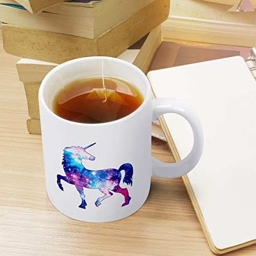 Rainbow Galaxy Unicorn imprimare cana de cafea Tumbler ceramică ceașcă de ceai cadou amuzant cu Logo Design pentru birou acasă