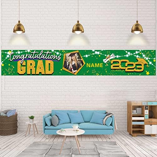 Fundal de absolvire personalizat Banner Verde Felicitări mari Grad Party Consumabile decorațiuni fundal fotografie pentru petrecerea