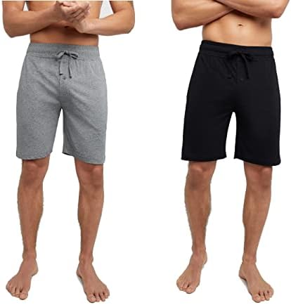 Hanes bărbați Bumbac modal ComfortFlexFit Sleep Shorts, 2-Pack