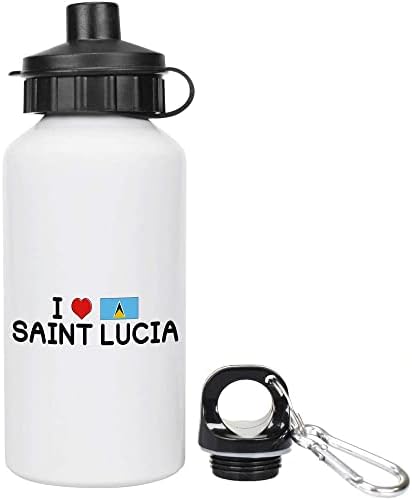 Azeeda 600ml „I Love Saint Lucia” Reutilizabil Sticla de apă / băuturi