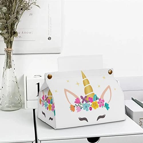 Cutie de țesut unicorn Cover decorativ pentru șervețel de hârtie Distribuitor de hârtie pentru mașina de birou de acasă