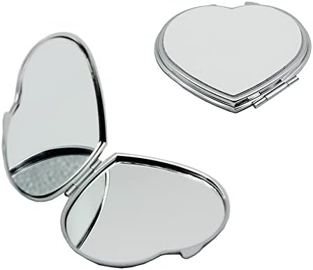 UUYYEO 2 buc sublimare Pocket Mirror metal Compact Mirror Travel cosmetice machiaj Mirror transfer termic pliere Mirror Mini