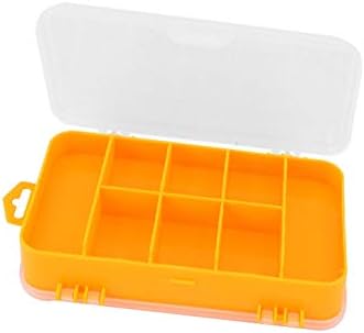 X-Dree Orange Plastic Dual strat dual 13 compartimente șuruburi cu cutie electronică de depozitare a cutiei de depozitare (Caja