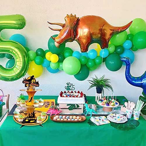 Dinozaur Cupcake Stand For Kids Boys Dinosaur Birthday Jurassic Party pentru bebeluși Decorații de dușuri Favore 3 Tier Dino