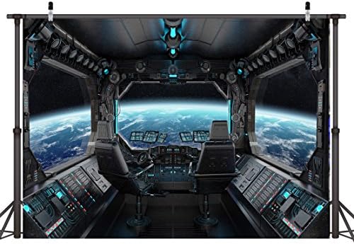 LYWYGG 10x8ft vinil nava spatiala Interior fundal futurist science Fiction fotografie Fundaluri nava spatiala cabina sedinta