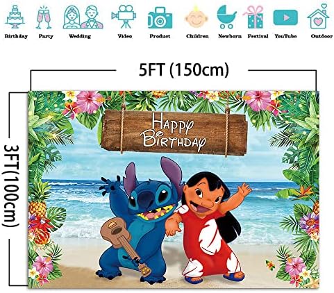 Vara Hawaii Seaside Beach fundaluri foto desene animate tropicale Aloha Luau ziua de Naștere Petrecere fotografie fundal Copii