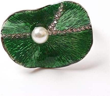 Xjjzs 12 bucăți șervețel cataramă creativă diamant verde frunză verzi inel