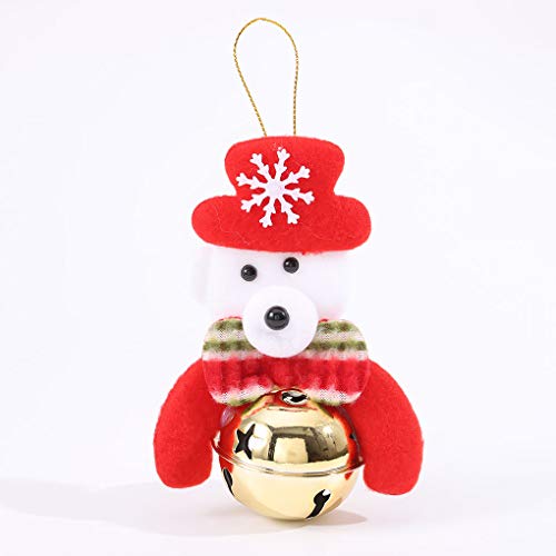 Ornamente de Crăciun Mosako Gold Bell Bear Bear Moș Crăciun Ornamente de atârnare decorative Wapiti Elk Door Ornament pentru