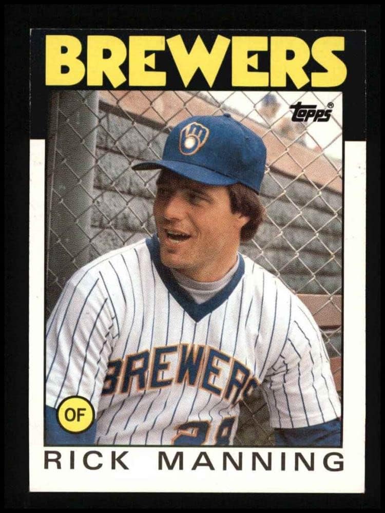 1986 Topps 49 Rick Manning Milwaukee Brewers NM/MT Brewers