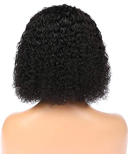 SeraphicWig negru Păr Uman Bob peruci pentru femei 13x1x4 t parte Curly Lace fata peruca partea de mijloc Brazilian Remy Păr