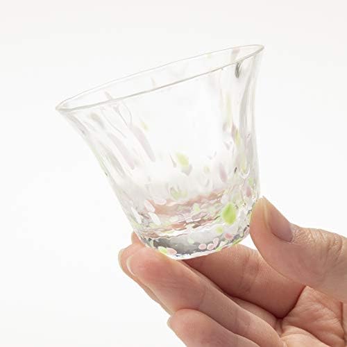 東洋 佐々 木 ガラス Toyo Sasaki Glass SA350 GUI Cup, verde, 2,2 fl oz, ceașcă de sake, făcută în Japonia