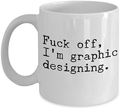 Graphic Designer Cană de cafea amuzantă - Cupa de ceai ceramică albă de 11 oz - Perfect excelent cel mai bun cadou noută pentru