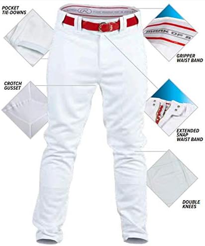 Rawlings Pro 150 Game Baseball Pant, adult, culoare solidă, lungime completă, nelemmed