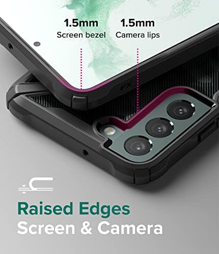 Ringke Fusion-X Compatibil cu Samsung Galaxy S22 Plus 5G Carcasă, camuflaj din spate cu copertă de telefon protectoare cu protecție