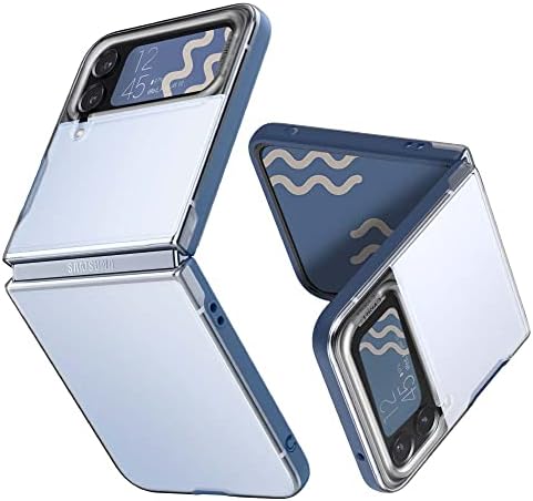 CYRILL culoare caramida compatibil cu Samsung Galaxy Z Flip 4 Caz clar, subțire semi-Transparent PC caz cu protecție TPU Bumper-Coast