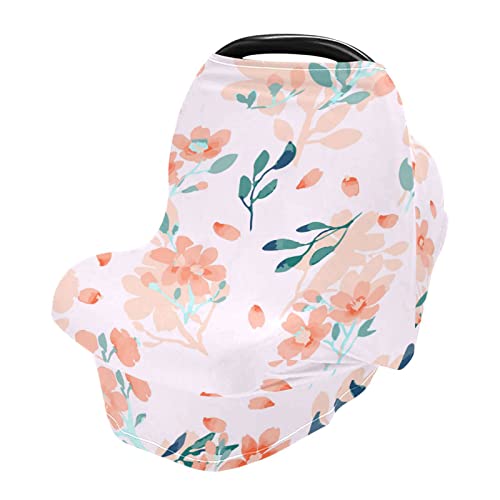 Kigai Scaun mic pentru bebeluși Floral Copertine Scaun care alăptează eșarfă moale respirabil pentru cărucior pentru cărucior