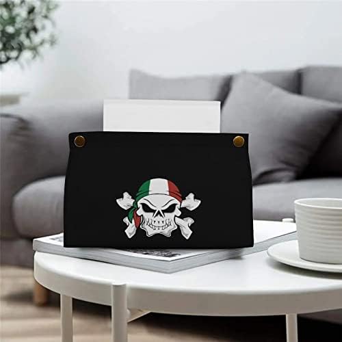 Italia Pirateflag Craniu Cutie Cutie Acoperire PU PU din piele Tissue Cutie Suport dreptunghiular de țesut facial Case de hârtie