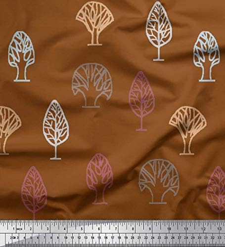Soimoi bumbac Jersey Fabric bloc copac imprimare Fabric de curte 58 Inch Wide