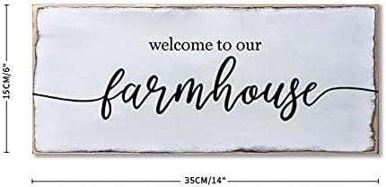 Farmhouse Welcome Sign Welcome Welcome Farmhouse Wood Sign Vintage Retro Placă Sign Familie Personalizat Artă de perete Semn