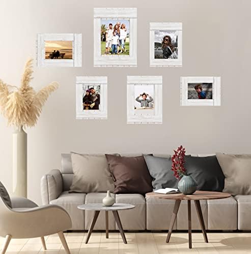 Cadru de imagine 5x7, set de rame foto de 2, cadru certificat de plexiglas din lemn solid HD pentru montarea pereților și afișajul desktop, mixtoane rame foto stick pe perete